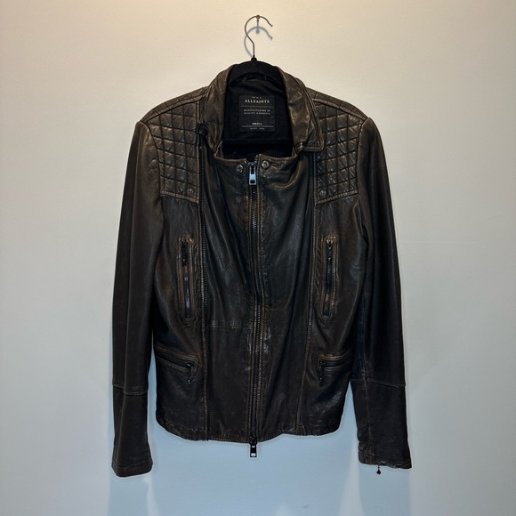 All Saints Forever Leather Jacket - Size S - Picture 2 of 5
